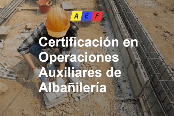 Certificación de Operaciones de Auxiliares de Albañilería